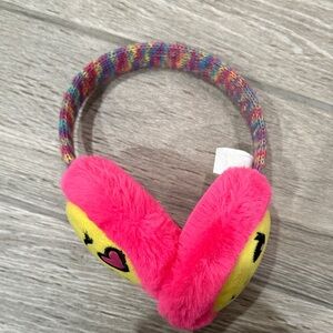 Charlotte Kids Pink And Yellow Emoji Earmuffs Size One Size